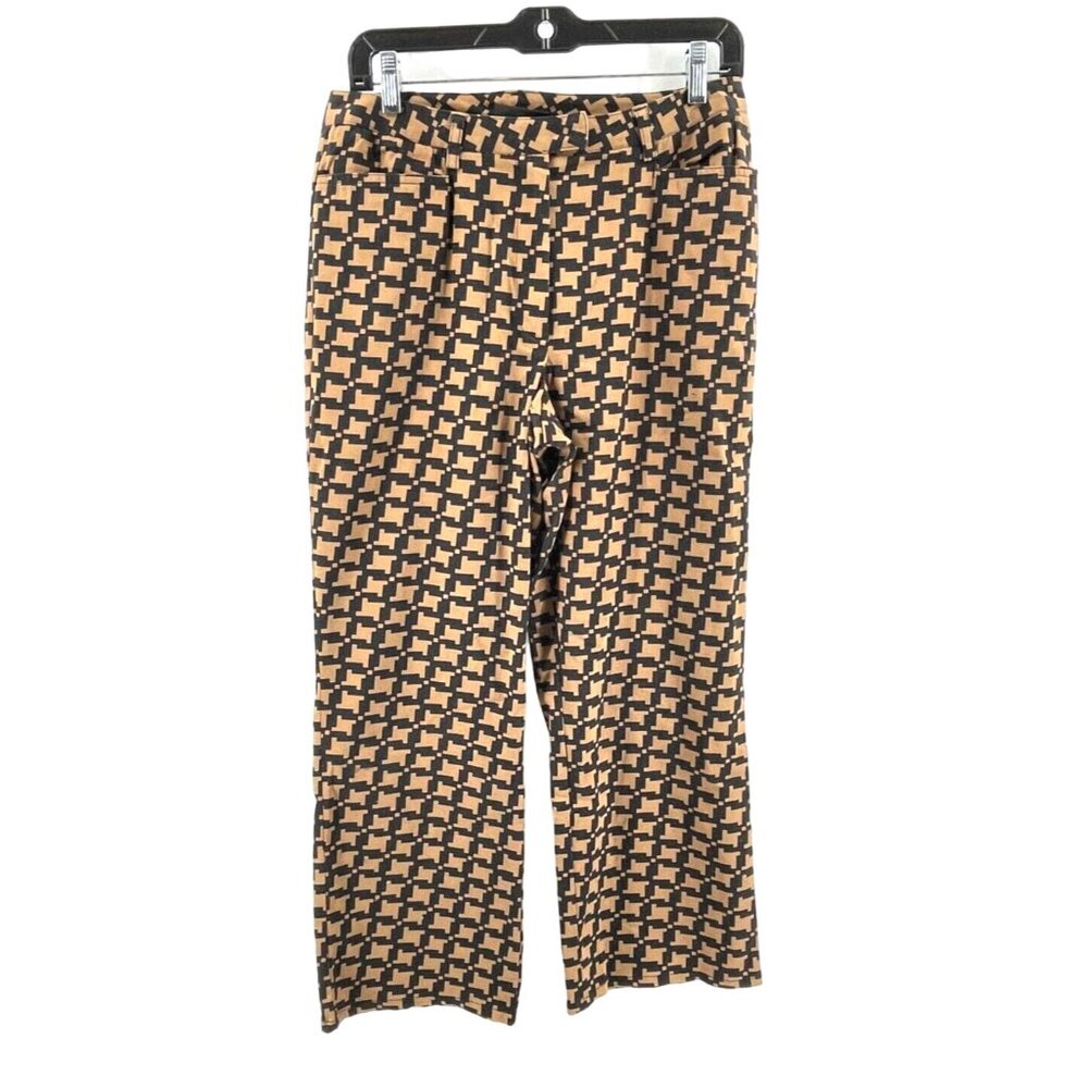 INC International Concepts Stretch Brown Black Houndstooth Pants Size 28W x 27L